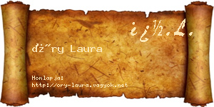 Őry Laura névjegykártya